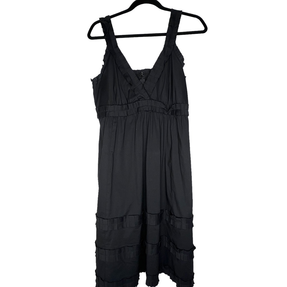 Anthropologie Left of Center "Double Take" Dress Size 10 Black